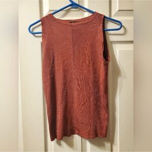 WHITE HOUSE BLACK MARKET Terracotta Sleeveless Knit Top